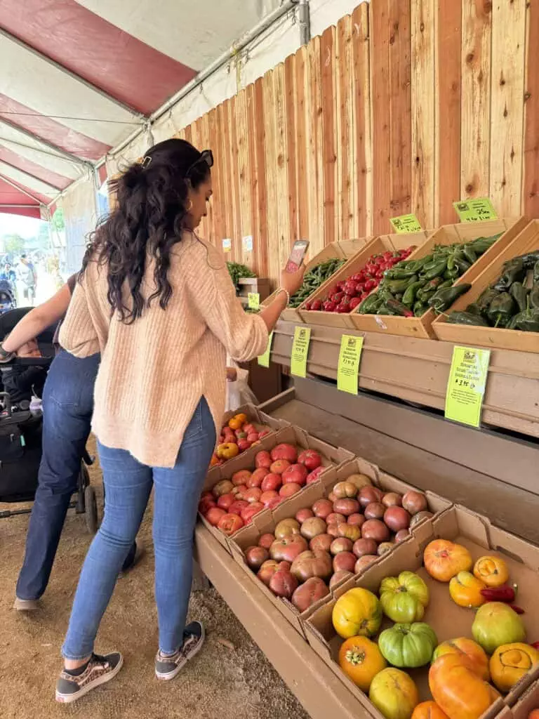 Lola at farmers market