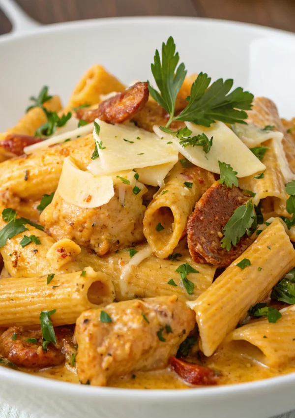 Delicious Creamy Chicken & Chorizo Pasta Recipe