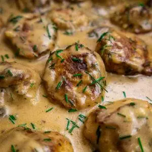 creamy chicken meatballs