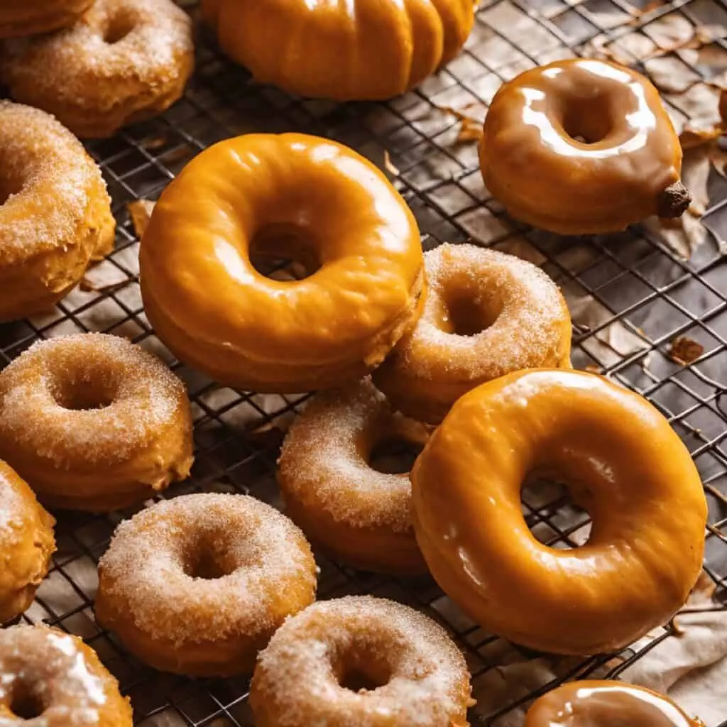 Glazed Pumpkin Donuts