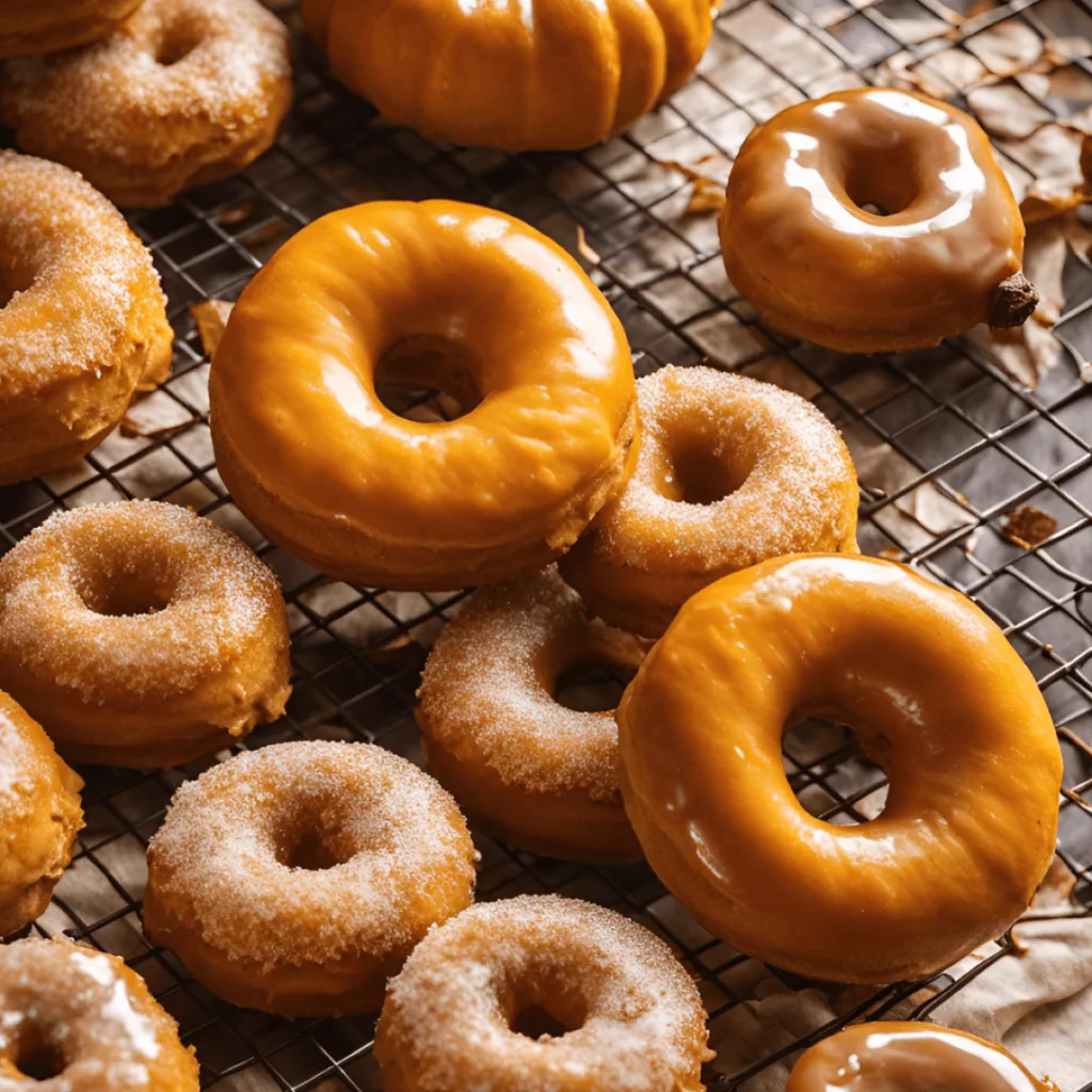 Glazed Pumpkin Donuts