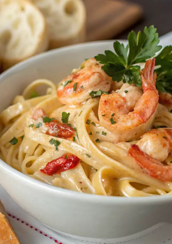 Healthy Cajun Creamy Shrimp Pasta