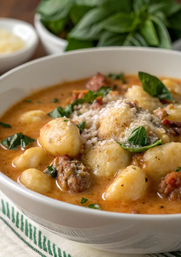 Creamy Gnocchi & Italian Chicken Sausage Soup